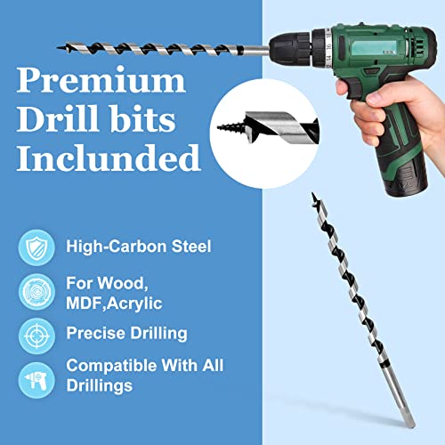 13 x 300mm (Slightly Larger Than 1/2" x 12") Wood Auger Drill Bit - 1pcs - size: 13x300mm (Slightly Larger 1/2 x 12")