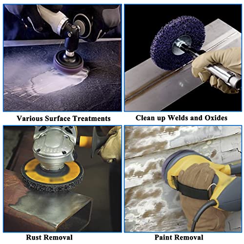 Lamsion Rust Remover Wheel & Strip Disc for Angle Grinder, 5Pack, 4" x 60# - size: 5Pack - 4" x 60#