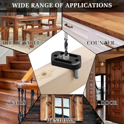 Dowel Jig Kit,8 Size Drill Bushings Compatible with 1/8" to 3/8" Drill Bits