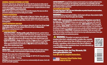 General Finishes Exterior 450 Water Based Wood Stain, 1 Quart, Chestnut - color: Chestnut, size: 1 Quart