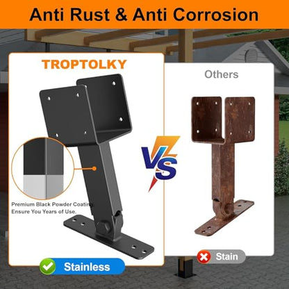 4x4 Heavy Duty Adjustable Angle Pergola Brackets Kit - color: C, size: 1pcs
