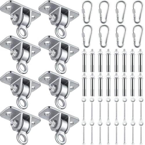 Tandefio 8 Sets Swing Hanger with Swingset Accessory, Stainless Steel Color - color: Stainless Steel Color