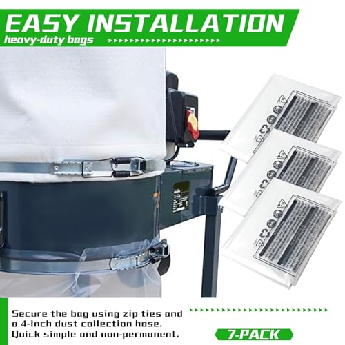 70002 Clear Plastic Dust Collection Bags, 20-Inch x 43-Inch, 7 PCS - style: 7 PCS