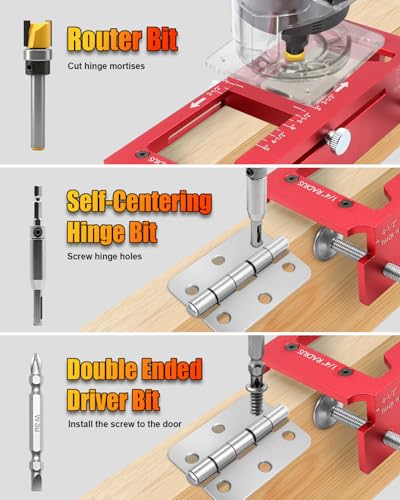 Door Hinge Jig, Door Lock Installation Kit, Door Latch Mortise Tool - style: Door Hinge Jig with Door Lock and Latch Kit