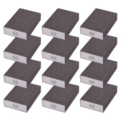 12Pcs 60Grit Sanding Sponges, Wet Dry Sanding Blocks - size: 60Grit