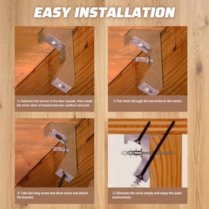 12Pcs Squeaky Floor Repair Kit, Aluminum Wood Floor Repair Tool - size: 12 Pcs