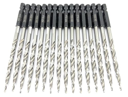 TG USA 16Pc #10 (3/16") Replacement Countersink Drill Bit Set Tapered Bits - size: #10 (3/16"), style: 16 Bits w/o cutter