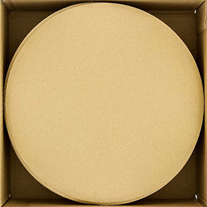 Dura-Gold Premium 6" Gold Sanding Discs, 120 Grit, Hook & Loop, Box of 50 - size: 120-Grit