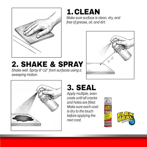 Flex Seal Spray Rubber Sealant Coating, Waterproof, Clear, 17 oz, 1-Pack - color: Clear, size: 17 oz (Pack of 1)