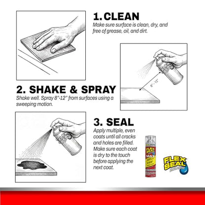 Flex Seal Spray Rubber Sealant Coating, Waterproof, Clear, 17 oz, 1-Pack - color: Clear, size: 17 oz (Pack of 1)