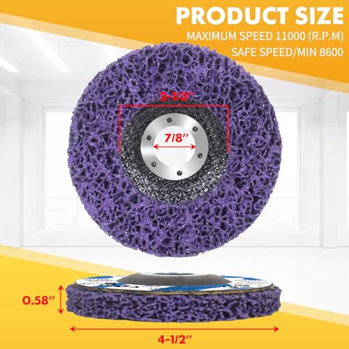 5 Stripping Wheel for Angle Grinder Strip Disc (4-1/2'' x 7/8'') - style: 4-1/2'' x 7/8''-5P