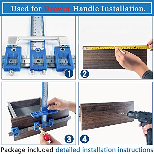 King&Charles Cabinet Hardware Jig & Automatic Center Punch Set. - style: ORIGINAL-ABS