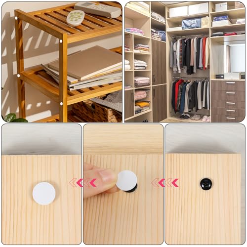 200 PCS White Self-Adhesive Screw Hole Stickers - size: 21mm