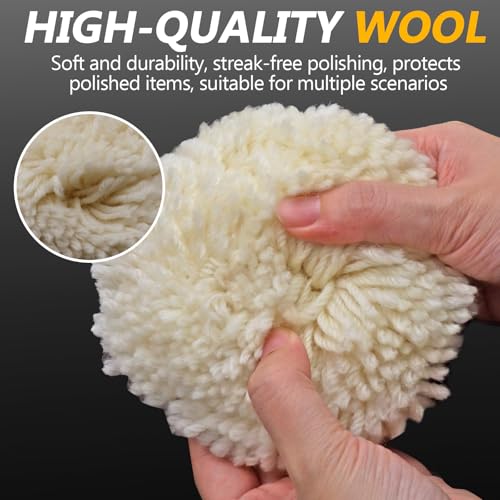 7 Inch Natural Wool Cutting Pads, 3-Pack