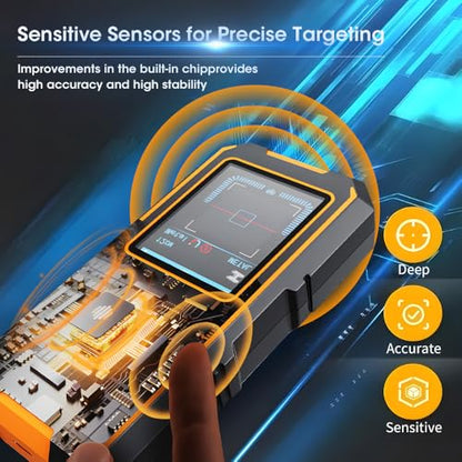 3 in 1 Stud Finder Wall ScannerLaser Distance Meter, Multifunctional Rechargeable Stud Detector with Metal, Wood AC Wire, Upgraded Smart Sensor Comes with HD LCD Display - size: NF-513