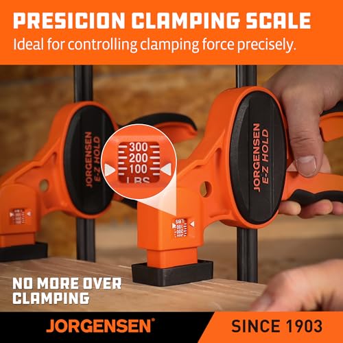 JORGENSEN E-Z Hold 2-Pack 18" 300LBS Load Indicator Woodworking Bar Clamps - size: 18 inch