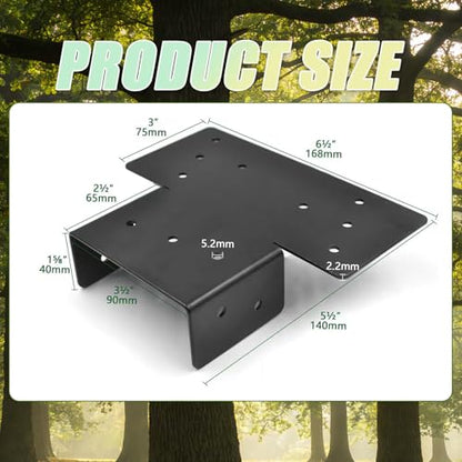 (8 Pack) Black T Shaped Post to Beam Connector, Heavy Duty Roof Tie Bracket - color: 4X4(8 PACK)