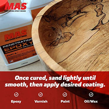 MAS Epoxies Penetrating Epoxy Resin Wood Sealer, 1.5 Pint - size: 1.5 Pint