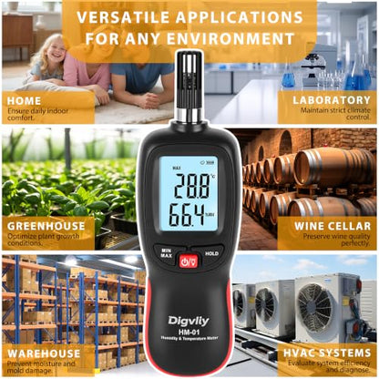 HM-01 Digital Psychrometer & Temperature Humidity Meter