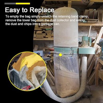 Dust Collector Bags For Harbor Freight Central Machinery 35 & 70 Gallon