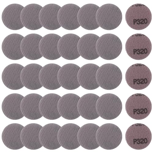 2 Inch Mesh Abrasive Mesh Sandpaper Hook and Loop Sanding Discs 320 Grit, Pack of 35 Dust Free Net Sandpaper Abrasives Pads Drywall Sander Sandpaper for Metal, Wood, Composites - style: 320 Grit