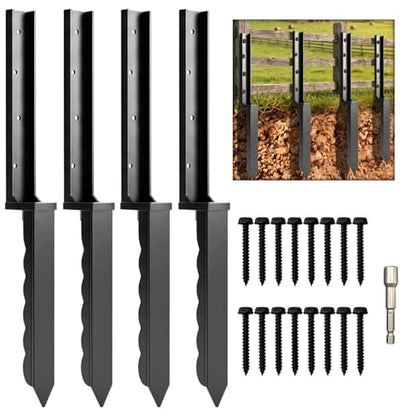 4 Pcs 30" Tall Fence Post Repair Kit for Ourdoor