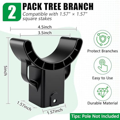 KJX 2 Pack Upgraded Tree Crutches, Fruit Tree Branch Supports - color: Black-2Pcs