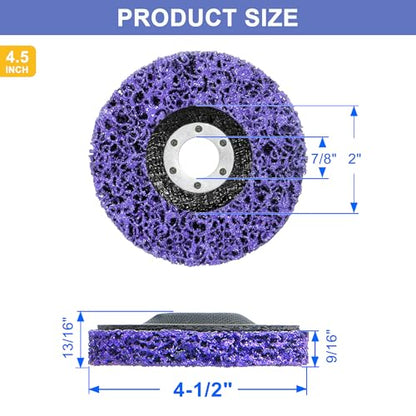 Vantego 5-Pack 4-1/2" x 7/8" Paint Stripper Discs for Angle Grinder - Rust Removal, Metal Grinding, Quick Stripping Wheel Replacement - style: 4-1/2 in - 5 pk