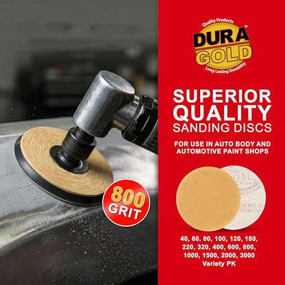 Dura-Gold Premium 2" Gold Hook & Loop Sanding Discs - 800 Grit (Box of 30) - size: 800-Grit