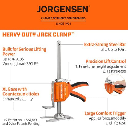 Jorgensen 470 lbs Jack Clamp, Cabinet Jack Lifting Tool