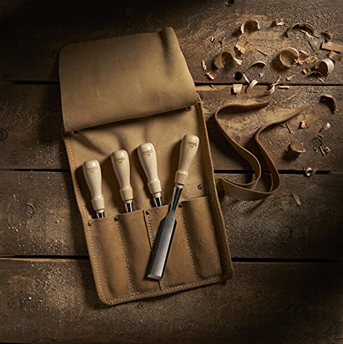 Stanley 1-16-791 Chisel-Set Sweetheart (4-piece), Silver/Tan Brown