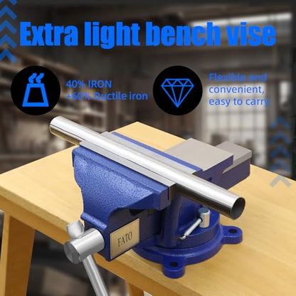 FATO 5” 360° Iron Light Duty Bench Vise, 2500LB - size: Light-5"