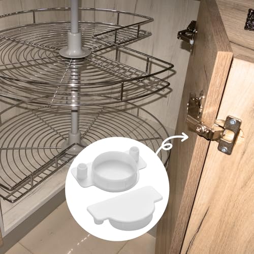 Nuanchu 10 Pcs Cabinet Hinge Hole Plugs 1-3/8" White Door Hinge Cover Plug