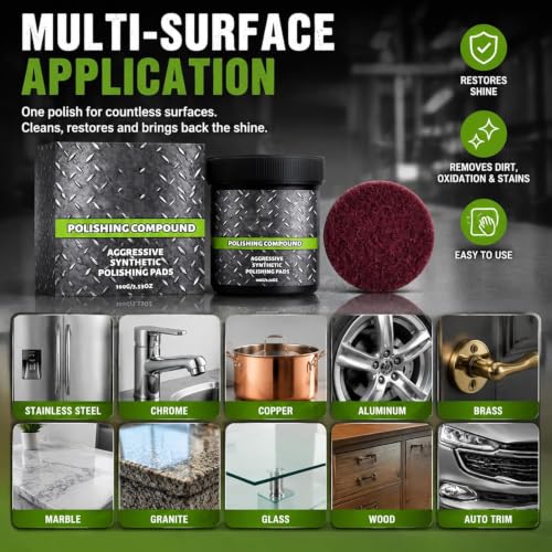 2027 New Polishing Compound,All-in-One Surface Restoration Polish with Pad