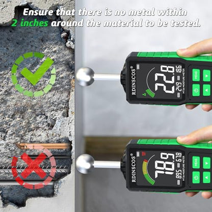 RDINSCOS Rechargeable Moisture Meter for Walls