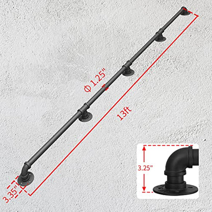 Wall Handrail 13FT/400CM,Pipe Staircase Handrail - size: 13 Feet