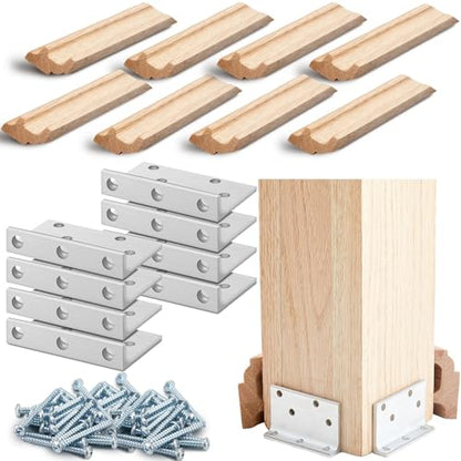 Blulu 2 Set 6" Newel Post Mounting Kit Deck Stair Floor Installation Kit - size: 6 Inch