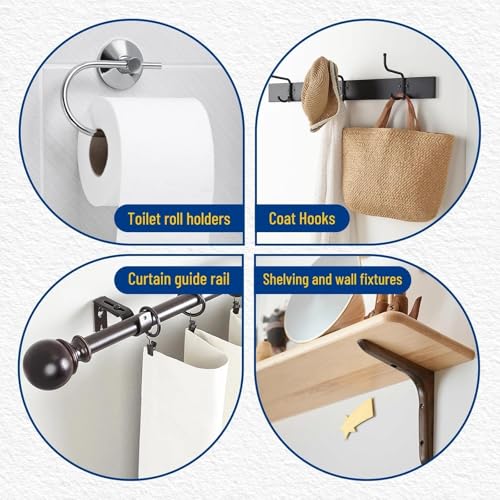 Kenbry Drywall Anchor Repair Kit,1.96' x 39.37' Patch Easy Cut for Fast Loose Anchors Fix, No Need to Redrill or Fill, Ideal for Most of Surfaces