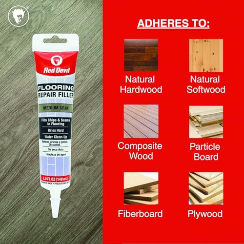 Red Devil 056050 Flooring Repair Filler, 5 oz., Medium Gray, 1 Pack - color: Medium Gray, size: Pack of 1