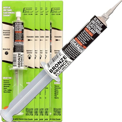 30mL Pre-Filled Precision Caulk Applicator Bronze 5-Pack - color: Dark Brown / Bronze
