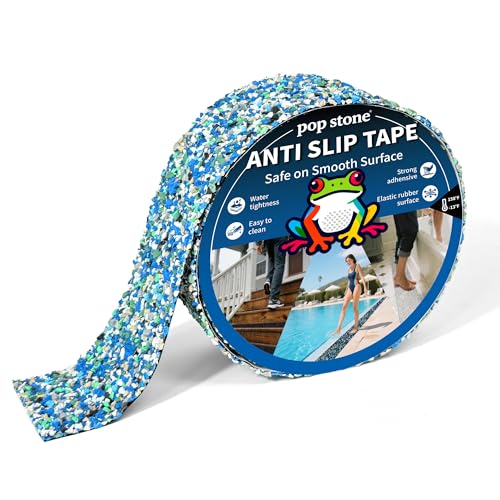 Waterproof Anti-Slip Traction Tape | 2" X 16.5ft| Heavy-Duty EPDM Rubber, Strong Grip & Barefoot Gentle | Indoor & Outdoor Solution: Poolside, Bath, Ramps, Stairs, Board Steps - color: Poolside Mosaic, size: 2" X 16.5ft