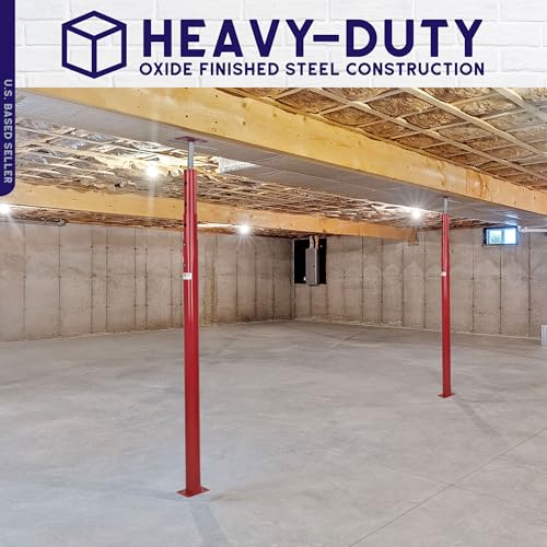 BISupply House Jacks for Leveling Crawlspace 1 Pack - 54-150 inch Adjustable Support Beam Basement Jack Post - Floor Lifting Joist Beam Brace for Cellar Ceiling - Screw Pole Jack - size: 54-150 Inch (1 PACK)