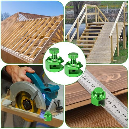 4 Pack Stair Gauge Set, Layout Tool for Framing Square, Green - color: Green