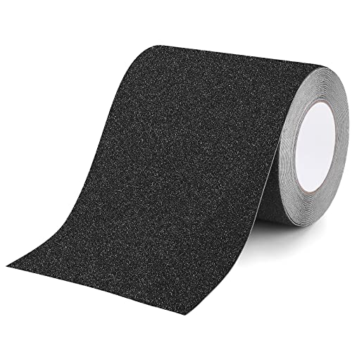 Anti Slip Tape, Waterproof Self Adhesive Black 5.9"x32.8Ft Grip Tape - color: Black, size: 5.9 Inch x 32.8ft
