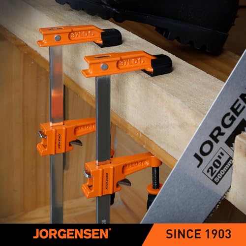 Jorgensen 6" Light-Duty Steel Bar Clamp Set, 300 lbs Load Limit, 2-Pack - size: 6 Inch Light Duty