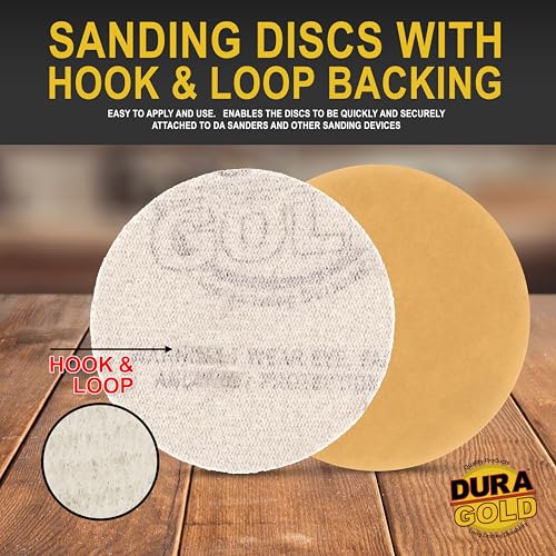 Dura-Gold Premium 2" Gold Hook & Loop Sanding Discs - 800 Grit (Box of 30) - size: 800-Grit
