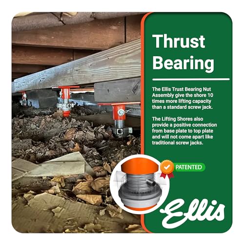 Ellis Light-Duty Lifting Shores, Adjustable Screw Jack Post, 8" to 10" - size: 8"–10"