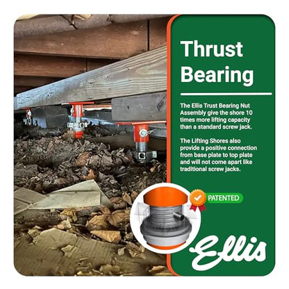 Ellis Light-Duty Lifting Shores, Adjustable Screw Jack Post, 8" to 10" - size: 8"–10"