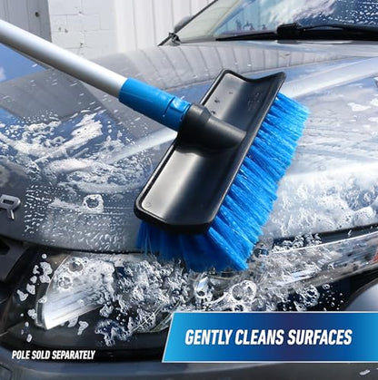 Unger Professional Lock-On Hydropower,Bi-Level Soft Wash Brush, Compatible with Waterflow Poles, Outdoor Cleaning Supplies, Great for Patios, Siding, Windows, Cars, and Boats, 10 inches (Pack of 12) - size: 10 inches (Pack of 12), style: Multi-Angle Wash