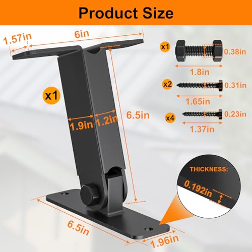 Heavy Duty Roof Riser Brackets Kit,1PCS Adjustable Angle Pergola Brackets - color: B, size: 1pcs